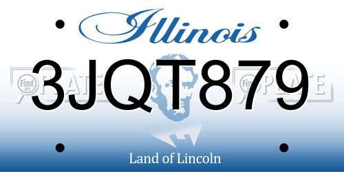 3JQT879 Illinois License Plate
