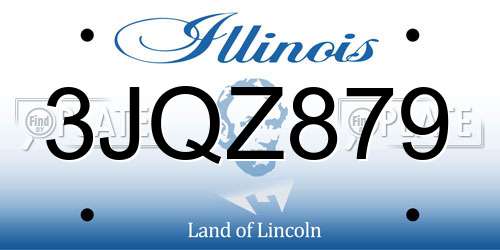 3JQZ879 Illinois License Plate