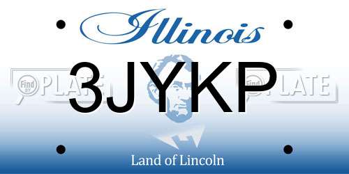 3JYKP Illinois License Plate