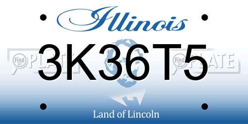 3K36T5 Illinois License Plate