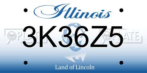 3K36Z5 Illinois License Plate