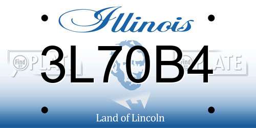 3L70B4 Illinois License Plate