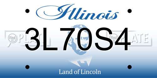 3L70S4 Illinois License Plate