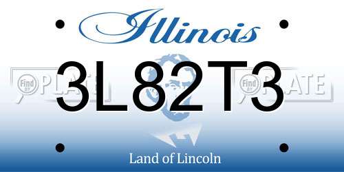 3L82T3 Illinois License Plate