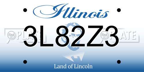3L82Z3 Illinois License Plate