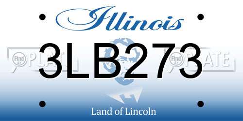 3LB273 Illinois License Plate