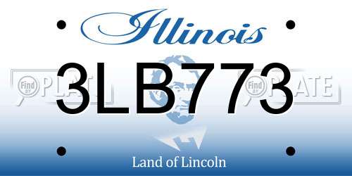 3LB773 Illinois License Plate