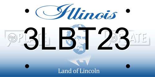3LBT23 Illinois License Plate