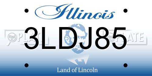 3LDJ85 Illinois License Plate