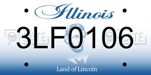 3LF0106 Illinois License Plate