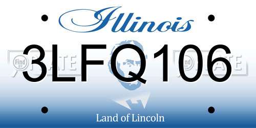 3LFQ106 Illinois License Plate