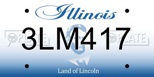3LM417 Illinois License Plate