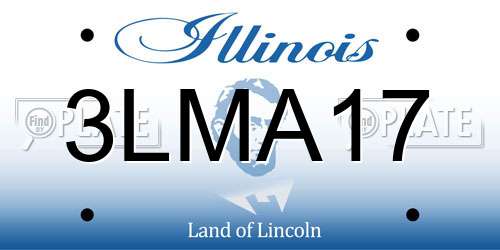 3LMA17 Illinois License Plate