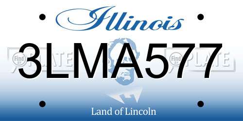 3LMA577 Illinois License Plate