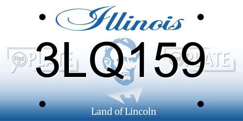 3LQ159 Illinois License Plate