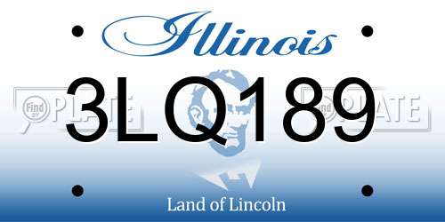 3LQ189 Illinois License Plate