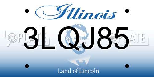 3LQJ85 Illinois License Plate