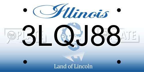 3LQJ88 Illinois License Plate