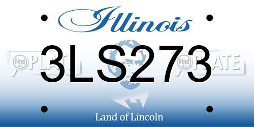 3LS273 Illinois License Plate