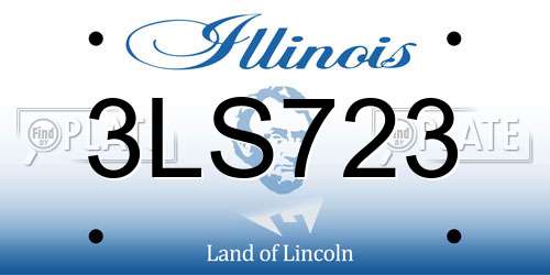 3LS723 Illinois License Plate