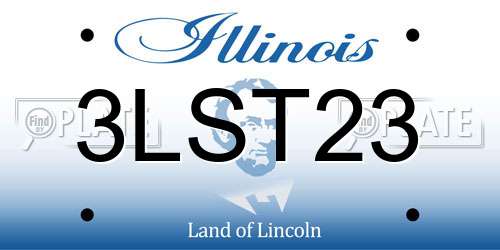 3LST23 Illinois License Plate
