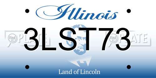 3LST73 Illinois License Plate