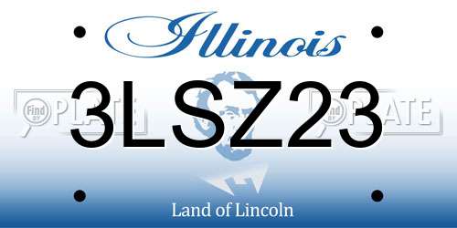 3LSZ23 Illinois License Plate