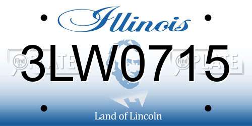 3LW0715 Illinois License Plate