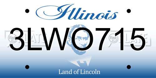 3LWO715 Illinois License Plate