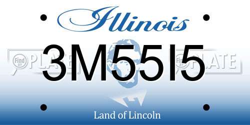 3M55I5 Illinois License Plate