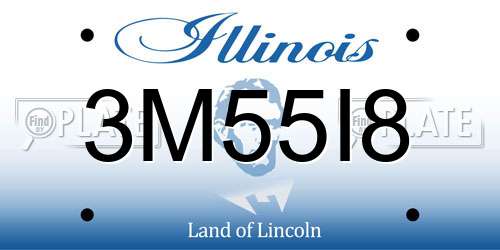 3M55I8 Illinois License Plate