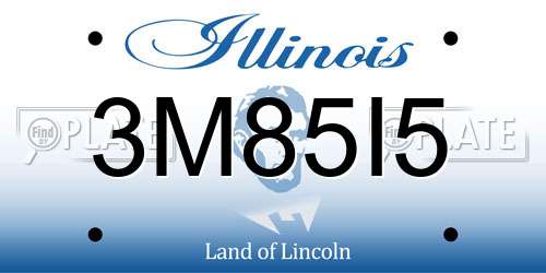 3M85I5 Illinois License Plate