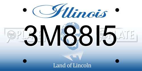 3M88I5 Illinois License Plate