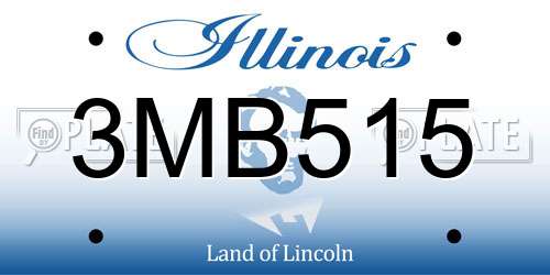 3MB515 Illinois License Plate