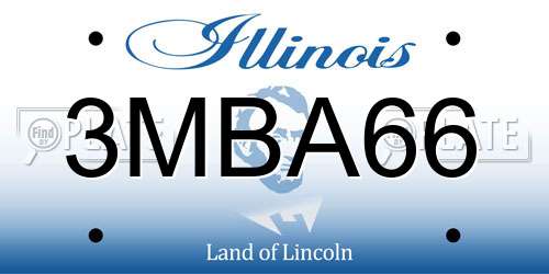 3MBA66 Illinois License Plate