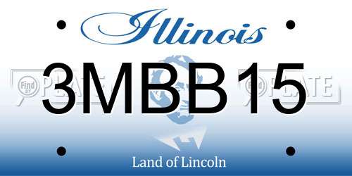 3MBB15 Illinois License Plate