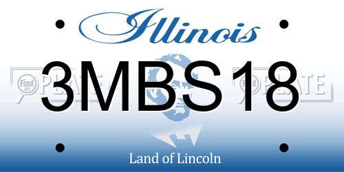 3MBS18 Illinois License Plate