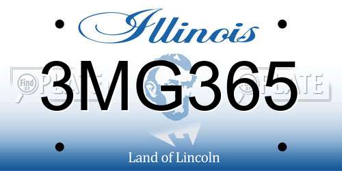 3MG365 Illinois License Plate