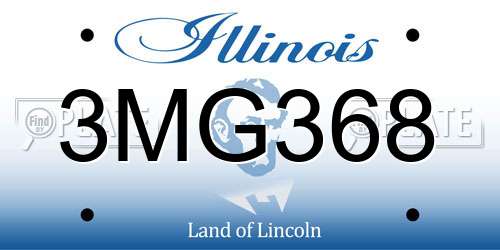 3MG368 Illinois License Plate