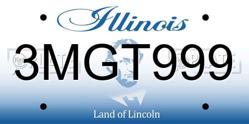 3MGT999 Illinois License Plate