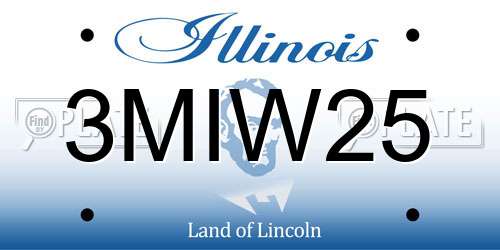 3MIW25 Illinois License Plate