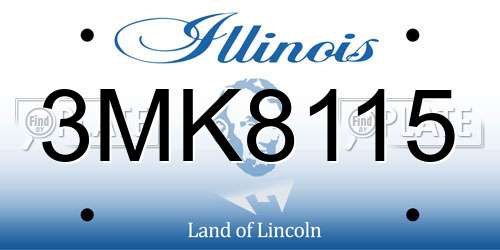 3MK8115 Illinois License Plate
