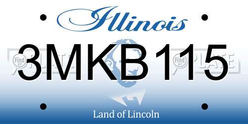 3MKB115 Illinois License Plate