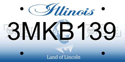 3MKB139 Illinois License Plate