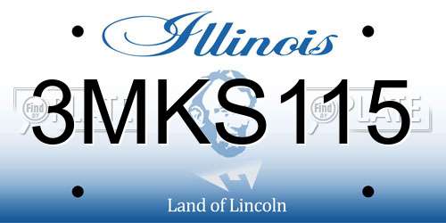 3MKS115 Illinois License Plate
