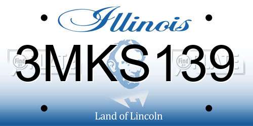 3MKS139 Illinois License Plate