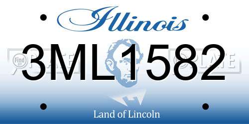 3ML1582 Illinois License Plate