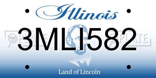 3MLI582 Illinois License Plate