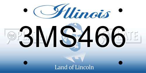 3MS466 Illinois License Plate