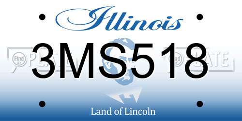 3MS518 Illinois License Plate